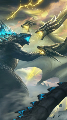 Godzilla vs. King Ghidorah (godzilla dragon ) (Godzilla: King of the Monsters)