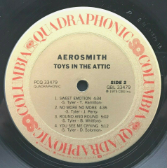 popsike - AEROSMITH "Toys In The Attic" Rare Quadraphonic ...