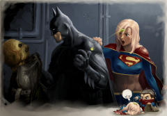 Batman v Superman: Dawn of Justice (supergirl batman cartoon ) (Superman/Batman)