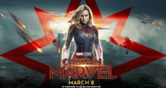 Captain Marvel Movie Brie Larson Banner Marvel Comics