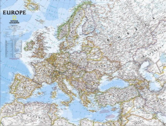 ational Geographic Map of the Europe