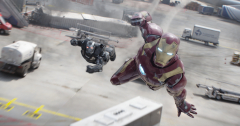 Captain America: Civil War (iron man war machine flying ) (Captain America)