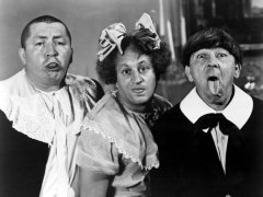 All the World&#x27;s a Stooge, Curly Howard, Larry Fine, Moe Howard, 1941