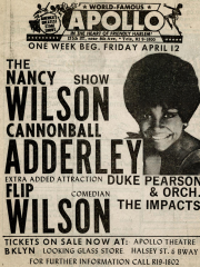 Apollo Theatre: Nancy Wilson, Cannonball Adderley, Duke Pearson, Flip Wilson, and The Impacts; 1968