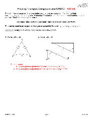 Proving Triangles Congruent and CPCTC Key