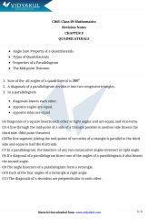 Class 9th Math Quadrilaterals NCERT Notes CBSE 2023