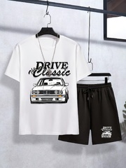 comfortable and simple suitable for sports car enthusiasts Summer men's short sleeved T-shirt BMW (BMW E30)