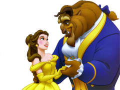Belle and Beast Cardboard Standup (Transparent Beauty And The Beast Beast)