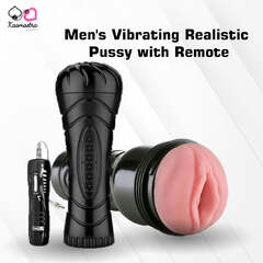 Kaamastra Men's Realistic Vibration Pussy with Remote