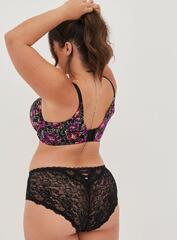 Plus - Microfiber And Super Soft Lace Mid-Rise Hipster Panty ...