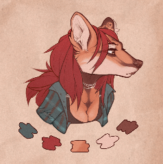 Furry anthro red and brown - tamelia-stickdesign.de