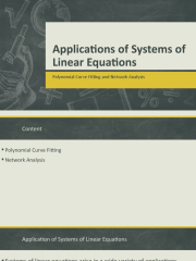 Applications of Systems of Linear Equations 1 (Polynomial Curve ...