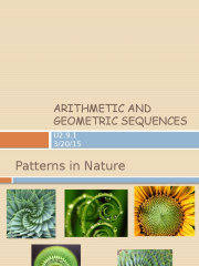 Arithmetic and Geometric Sequences