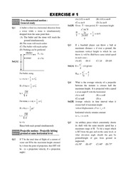 B) Projectile Motion (Exercise) PDF | PDF ...