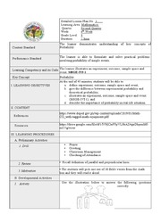 MELC Based Semi-Detailed Lesson Plan in English