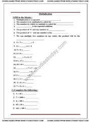 CBSE Class 3 Mathematics - Multiplication | PDF | Arithmetic ...