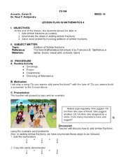 Semi-Detailed Lesson Plan in Mathematics