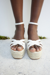 H&M Wedge-heeled Espadrilles (Ladies H&M White Wedge Heel Espadrilles)