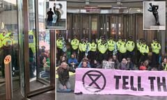 Extinction Rebellion protestors get onto the roof of BBC during ...