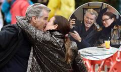 Pierce Brosnan, 66, looks besotted as he kisses wife Keely Shaye ...