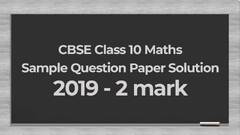 10th Class Maths Sample Paper