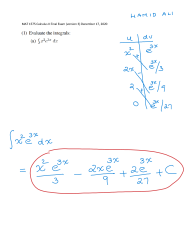 SOLUTION: Mat 1575 Calculus Ii Final Exam - Studypool