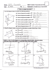 SOLUTION: Unit 3 Parallel & Perpendicular Lines & Transversals