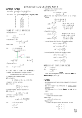 SOLUTION: Advanced engineering mathematics summary notes - Studypool