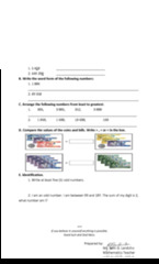 SOLUTION: First monthly test math 3 - Studypool