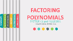 SOLUTION: Factoring polynomials part1 - Studypool