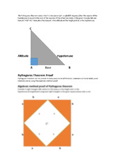 SOLUTION: The pythagoras theorem - Studypool