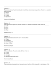 SOLUTION: Coordinate geometry mcq test - Studypool