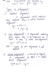 SOLUTION: Polynomials notes class 10th maths - Studypool