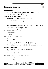 SOLUTION: Binomial theorem theory - Studypool