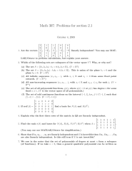 SOLUTION: MATH 307- APPLIED LINEAR ALGEBRA Problem Set - Studypool