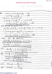 SOLUTION: Trigonometry handwritten notes - Studypool