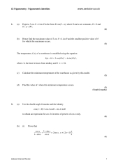 SOLUTION: C3 trigonometry trigonometric identities - Studypool