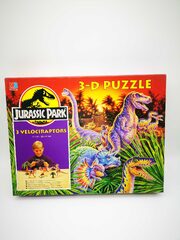 Jurassic Park Tyrannosaurus Rex, Triceratops, and Velociraptors 3D Puzzles (Jurassic Park 3D Puzzle)