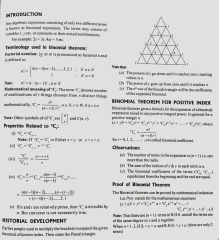 SOLUTION: Binomial theorem notes - Studypool