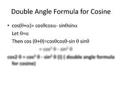 SOLUTION: Trigonometry double angle and half angle identities - Studypool