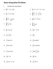 SOLUTION: Integral calculus formula sheet - Studypool