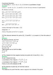 SOLUTION: Coordinate geometry mcq - Studypool