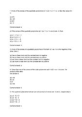 SOLUTION: Polynomials math question answers - Studypool