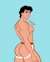 Rule 34 - 1boy abs ass biceps black hair blue eyes blueboybara ...