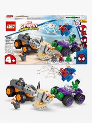 Lego Marvel Spidey And His Amazing Friends Hulk Vs. Rhino Truck Showdown 10782 Building Kit; Playset Comes With 2 Lego Lego (LEGO 10782 Marvel Spider-Man Hulk vs. Rhino Truck Showdown)