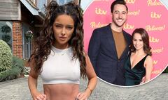 Maura Higgins flaunts her washboard abs in a tiny white crop top ...