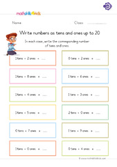 Grade 1 Place Value Worksheets | ables | Math Worksheets