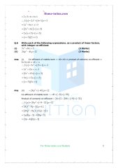 Important Questions For Class 9 Maths Chapter 2 Polynomials With Solutions