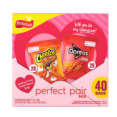 Frito Lay Perfect Pair Mix, Cheddar/Nacho Cheese, Variety Pack, Treat-Sized - 30 pack, 0.5 oz bags (Frito Lay Perfect Pair Mix)