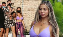 Holly Hagan showcases her physique in lilac bikini as she steps ...